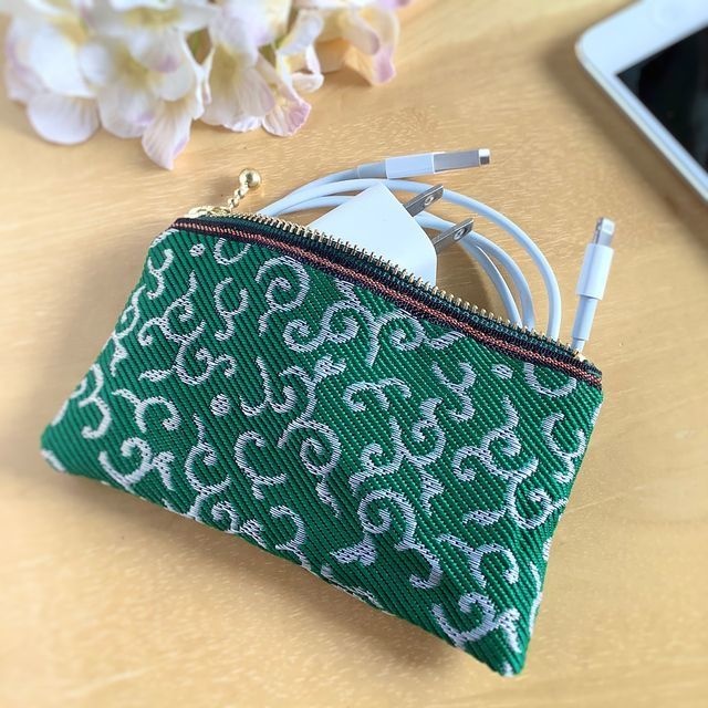 【唐草文様】畳縁 テトラ型 ペンケース からくさ