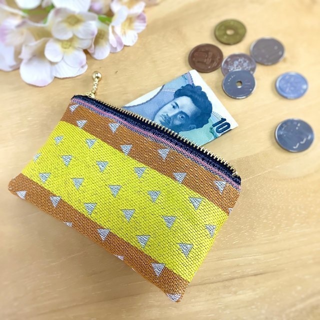 鬼滅の刃 善逸イメージカラー2 畳縁 ペンケース 鱗模様 黄色