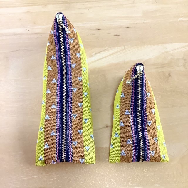 鬼滅の刃 善逸イメージカラー2 畳縁 ペンケース 鱗模様 黄色