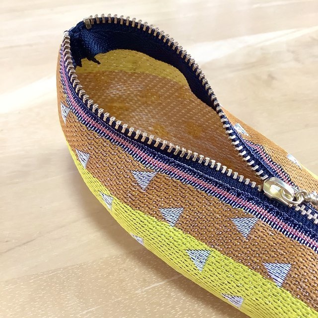 鬼滅の刃 善逸イメージカラー2 畳縁 ペンケース 鱗模様 黄色