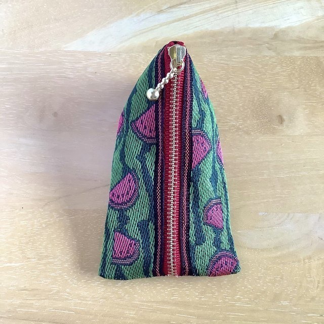 【スイカ】畳縁 テトラ型 小銭入れ ミニポーチ すいか 夏