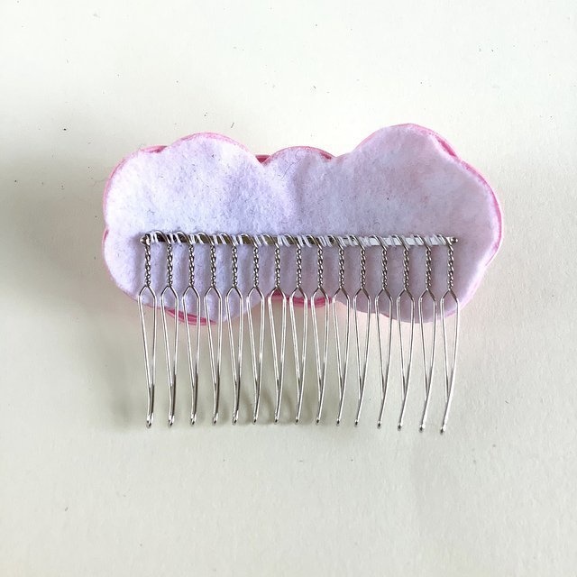 水引 ヘアコーム 【いちごミルク】 髪飾り ピンク 白 パステルカラー