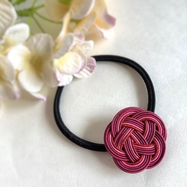 水引 ヘアコーム 【蘇芳】 髪飾り 赤紫 和風 ベリー