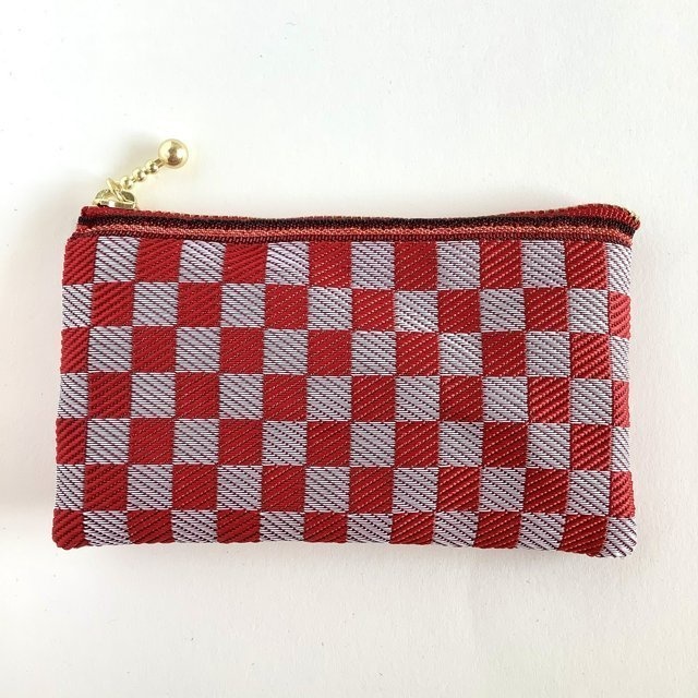 鬼滅の刃 禰󠄀豆子イメージカラー② 畳縁 ミニポーチ 市松模様