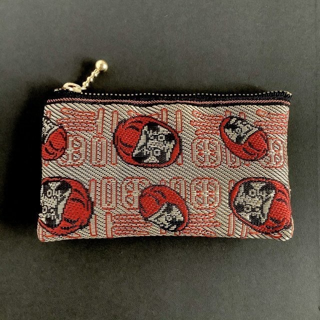 【ダルマ】畳縁 ぺたんこ ミニポーチ 小銭入れ カードケース 達磨 だるま 金