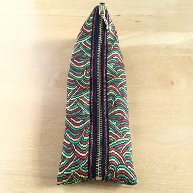 【サイケデリック】畳縁 テトラ型 ペンケース 黒