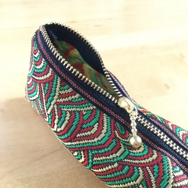 【サイケデリック】畳縁 テトラ型 ペンケース 黒