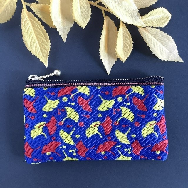 【銀杏】畳縁 ぺたんこ ミニポーチ ブライトカラー カードケース 小銭入れ イチョウ