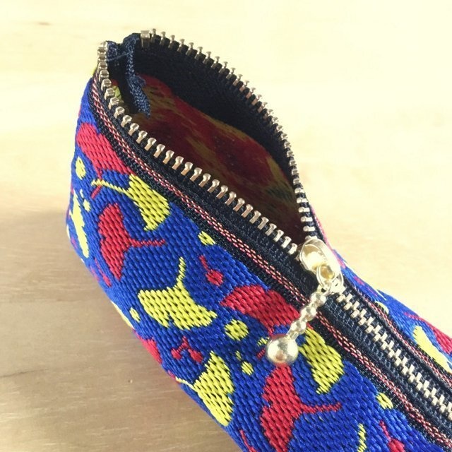 【銀杏】畳縁 テトラ型 ペンケース 銀杏 イチョウ ブライトカラー