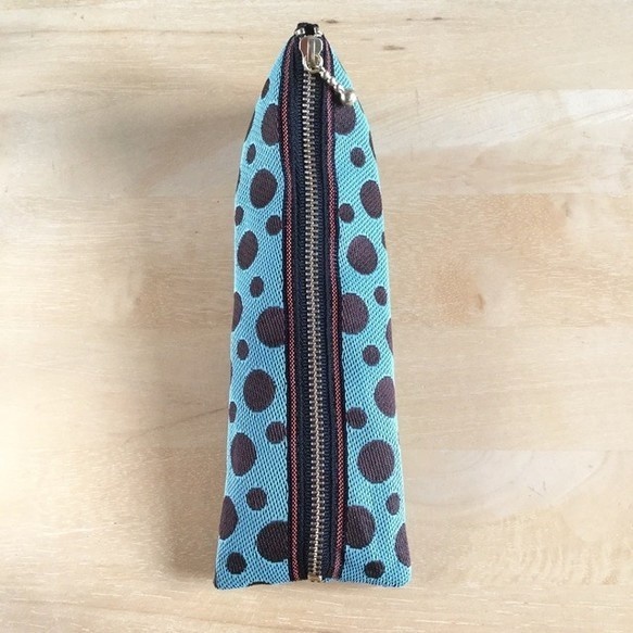 【ミントチョコ】畳縁 テトラ型 ペンケース 水玉 ドット