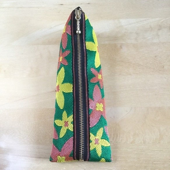 【スターフラワー】畳縁 テトラ型 ペンケース グリーン