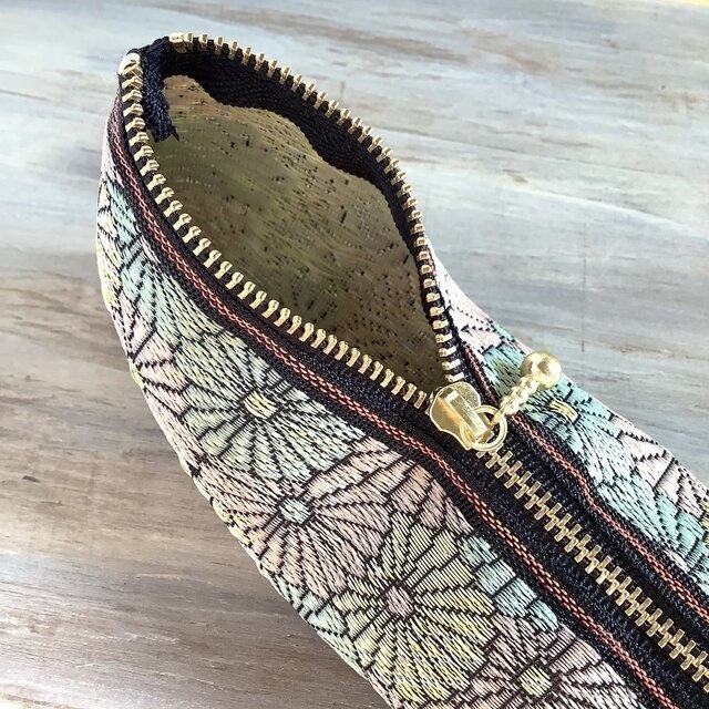 【菊花】畳縁 テトラ型 ペンケース 和風 ニュアンスカラー デイジー