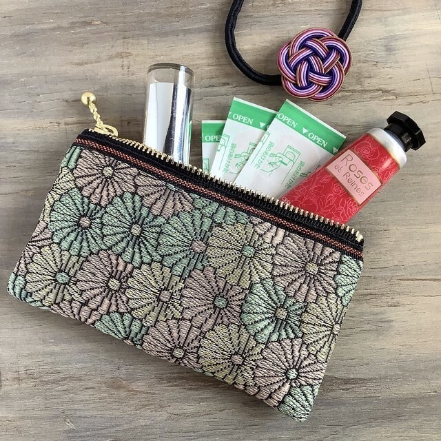 【菊花】畳縁 テトラ型 ペンケース 和風 ニュアンスカラー デイジー