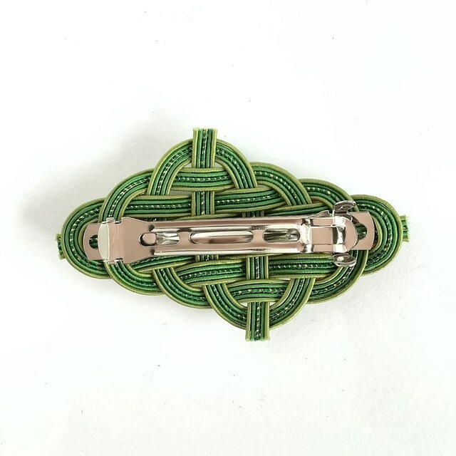 【椿】水引 バレッタ 和風 髪飾り 山茶花 大正浪漫 レトロ