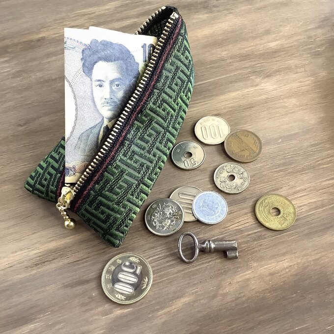 【基板柄?】畳縁 テトラ型 ペンケース 和風 緑 黒 電子回路 迷路