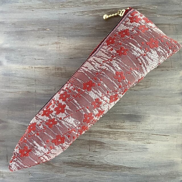 【しだれ梅】畳縁 テトラ型 ペンケース 和風 春 梅 着物