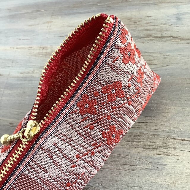 【しだれ梅】畳縁 テトラ型 ペンケース 和風 春 梅 着物