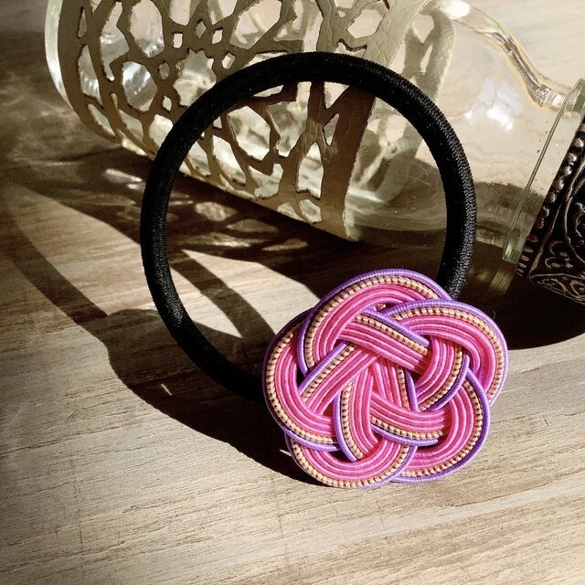 【デイジー】水引 お花のヘアゴム ピンク 桃色 春 和風