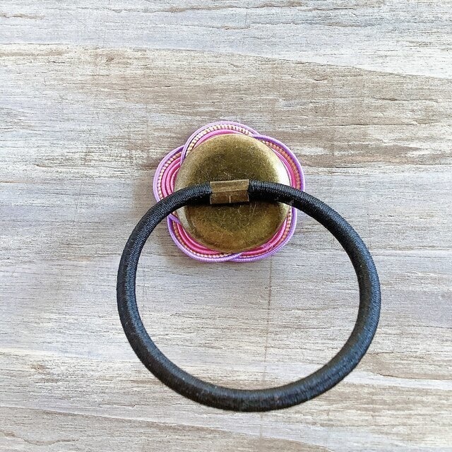 【デイジー】水引 お花のヘアゴム ピンク 桃色 春 和風