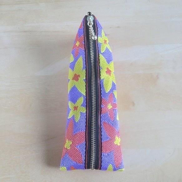 【スターフラワー】畳縁 テトラ型 ペンケース パープル