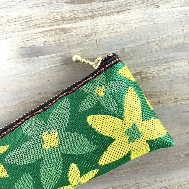 【スターフラワー】畳縁 テトラ型 ペンケース 萌葱 グリーン