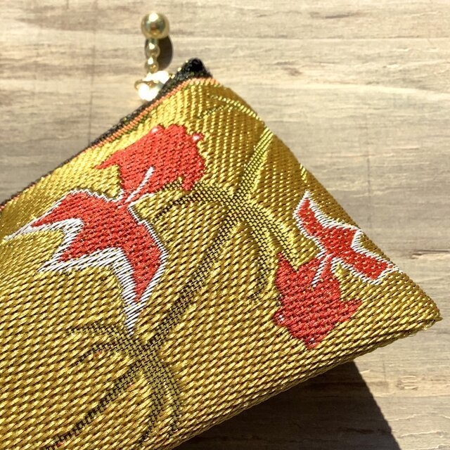 【金魚】畳縁 テトラ型 ペンケース 金 黄色 シノワズリ 和風