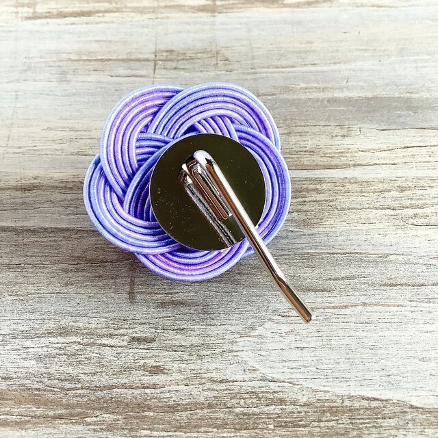 ★オリジナル染色水引使用 水引【紫陽花】ポニーフック 和風 紫 雨