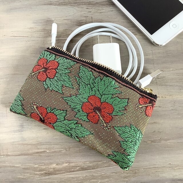 【金魚】畳縁 テトラ型 ペンケース 赤 黒金魚