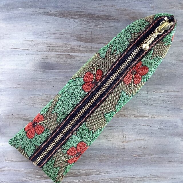 【金魚】畳縁 テトラ型 ペンケース 赤 黒金魚