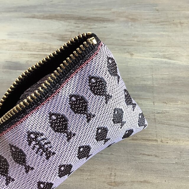 【お魚】畳縁 テトラ型 ペンケース 灰桜 ピンク さかな