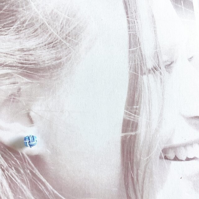 【雨色】水引 イヤリング ★オリジナル染色 大人可愛い 紫陽花 紫系