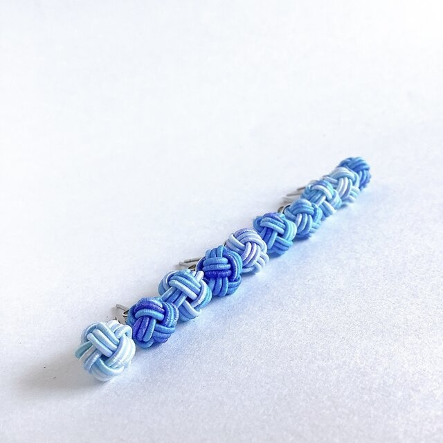 【雨色】水引 ピアス ★オリジナル染色 大人可愛い 紫陽花 紫系