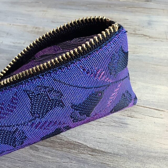 【りんどう】畳縁 テトラ型 ペンケース 紫 秋 ニュアンスカラー 竜胆