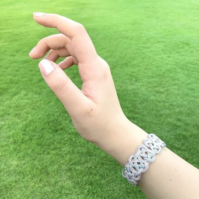 水引 ブレスレット【メタリックレインボー】シャイニー クール 大人可愛い