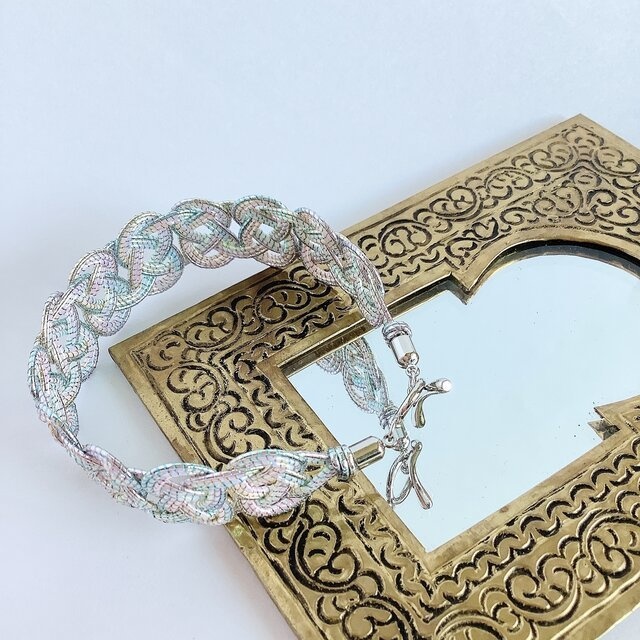 水引 ブレスレット【メタリックレインボー】シャイニー クール 大人可愛い