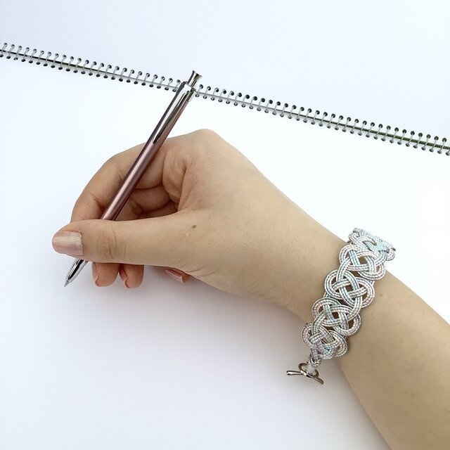 水引 ブレスレット【メタリックレインボー】シャイニー クール 大人可愛い