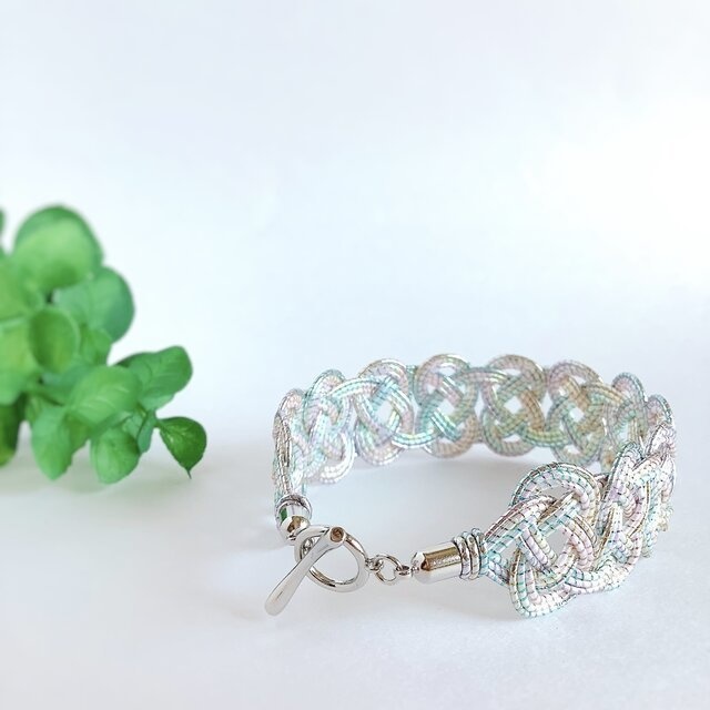 水引 ブレスレット【メタリックレインボー】シャイニー クール 大人可愛い