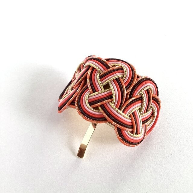 水引【あかねさす】ポニーフック 和風 カラフル 赤系