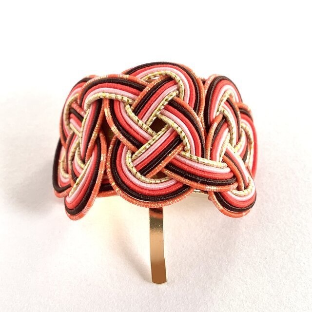 水引【あかねさす】ポニーフック 和風 カラフル 赤系