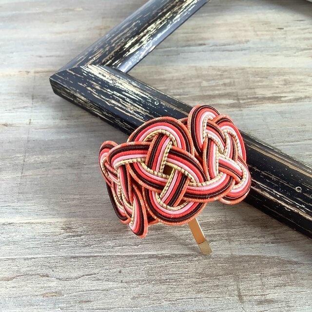 水引【あかねさす】ポニーフック 和風 カラフル 赤系