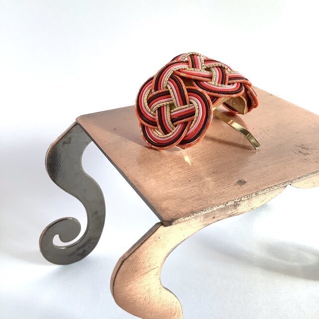 水引【あかねさす】ポニーフック 和風 カラフル 赤系