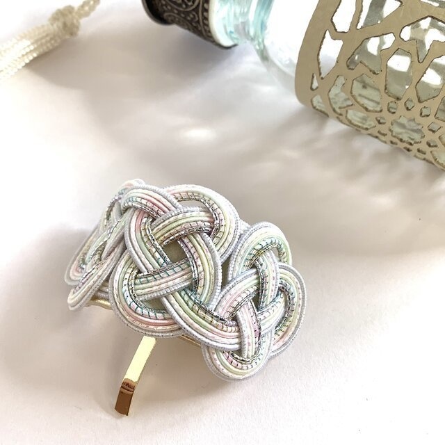 水引【マグノリア】ポニーフック 和風 カラフル 白系 レインボー ニュアンスカラー