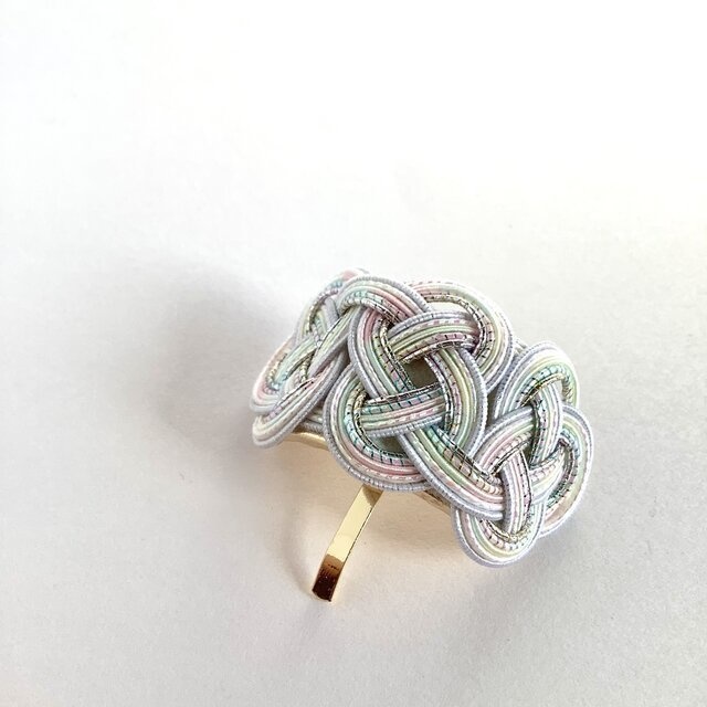 水引【マグノリア】ポニーフック 和風 カラフル 白系 レインボー ニュアンスカラー