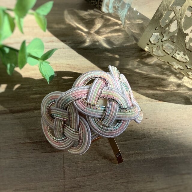 水引【マグノリア】ポニーフック 和風 カラフル 白系 レインボー ニュアンスカラー