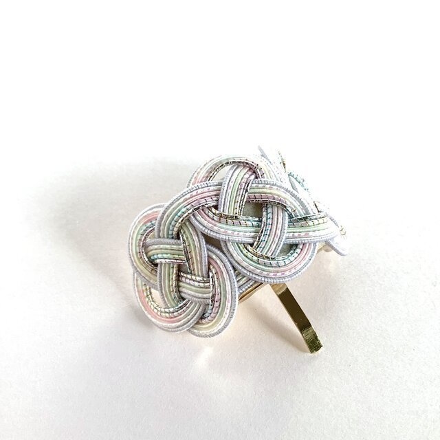 水引【マグノリア】ポニーフック 和風 カラフル 白系 レインボー ニュアンスカラー