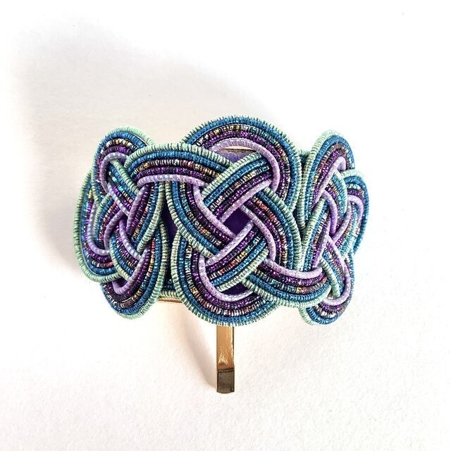 水引【銀河】ポニーフック 和風 カラフル メタリック 宇宙 ブルー 紫