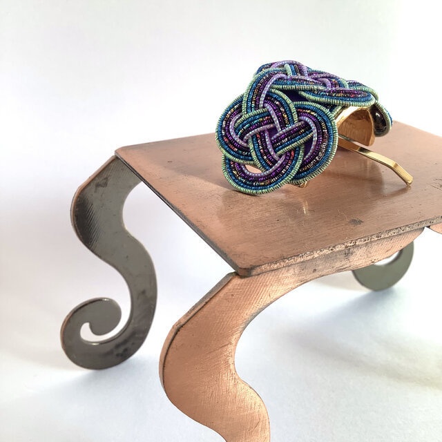 水引【銀河】ポニーフック 和風 カラフル メタリック 宇宙 ブルー 紫