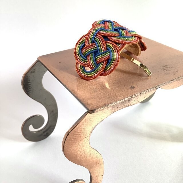 水引【ケニアの風】ポニーフック 和風 カラフル アフリカ レインボー キラキラ