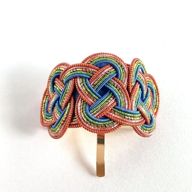 水引【ケニアの風】ポニーフック 和風 カラフル アフリカ レインボー キラキラ