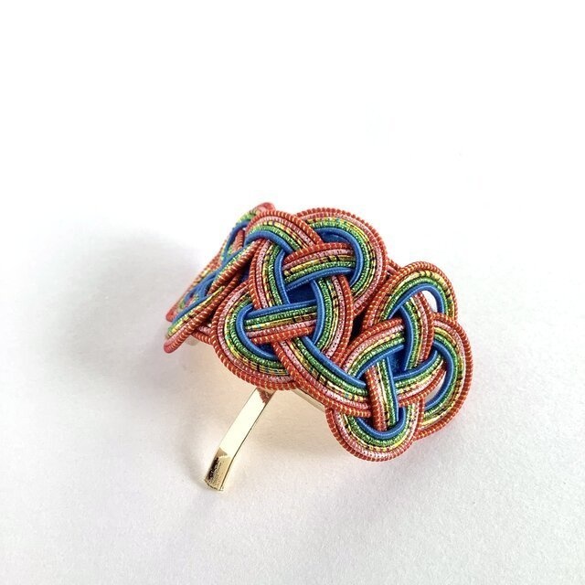 水引【ケニアの風】ポニーフック 和風 カラフル アフリカ レインボー キラキラ